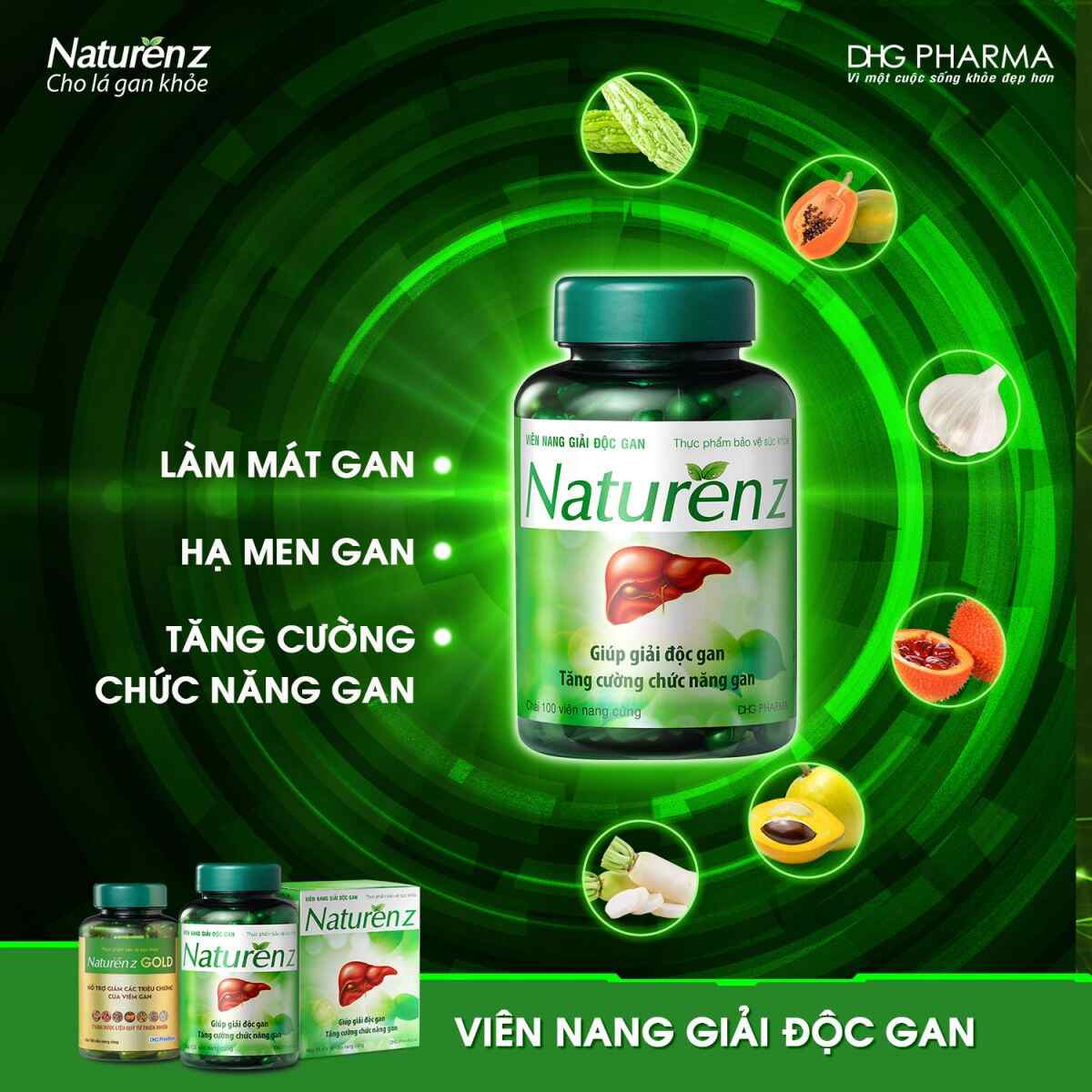 Thực phẩm bảo vệ sức khoẻ Naturenz - Giải pháp làm mát gan từ 6 loại rau quả tự nhiên